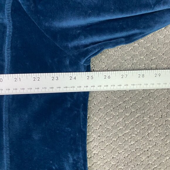 T by Talbots Velour Jacket Women's 2X Blue Luxe Track Sweat Gym Full Zip Stretch - Picture 8 of 9